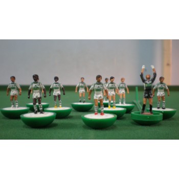 Subbuteo Andrew Table Soccer Panathinaikos 2007-2008 away kit on Lightweight bases